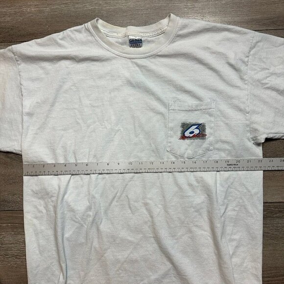 Nascar Mark Martin Salute to You Pocket Shirt Size XL White Y2K READ - Picture 7 of 8